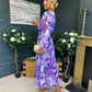 Emily Banded Midi Dress Purple