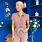 Marissa Short Sleeve Denim Jumpsuit Mocha PRE ORDER Arriving 15 August