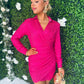 Amelia Sequin Mini Dress Fuchsia