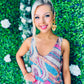 Paisley Sequin Midi Dress Fuch