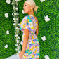 Iris Shoulder Puff Sleeve Mini Dress Yellow Floral