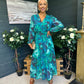 Emily Banded Midi Dress Green