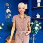 Marissa Short Sleeve Denim Jumpsuit Mocha PRE ORDER Arriving 15 August