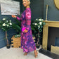 Emily Banded Midi Dress Navy