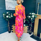 Emily Banded Midi Dress Pink