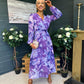 Emily Banded Midi Dress Purple