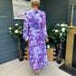 Emily Banded Midi Dress Purple