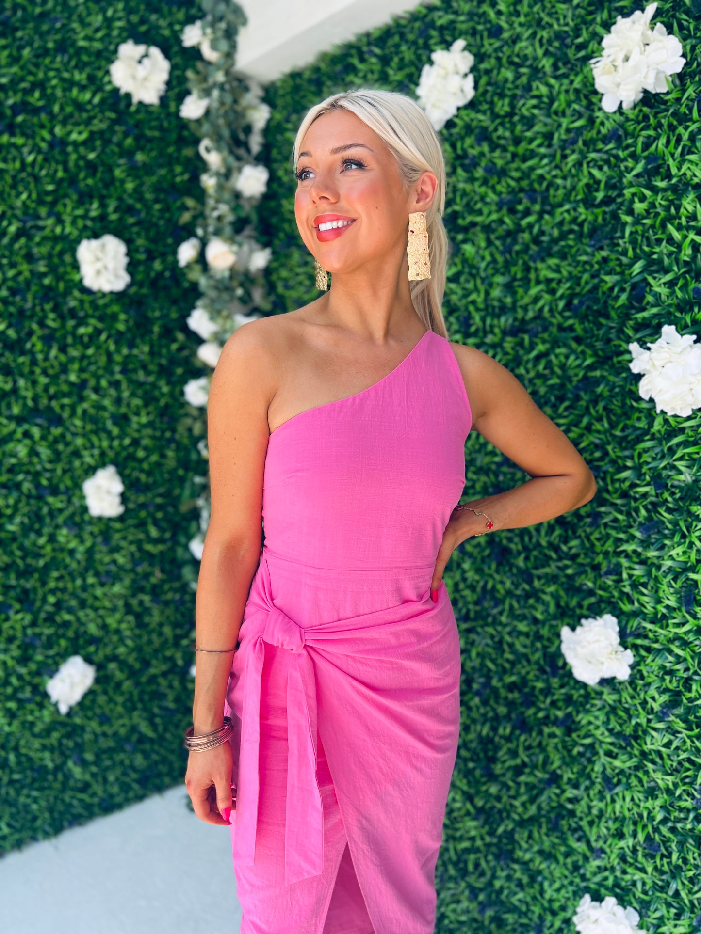 Sheila Midi Dress Pink