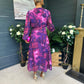 Emily Banded Midi Dress Navy