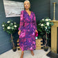 Emily Banded Midi Dress Navy
