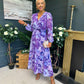 Emily Banded Midi Dress Purple