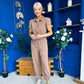 Marissa Short Sleeve Denim Jumpsuit Mocha PRE ORDER Arriving 15 August