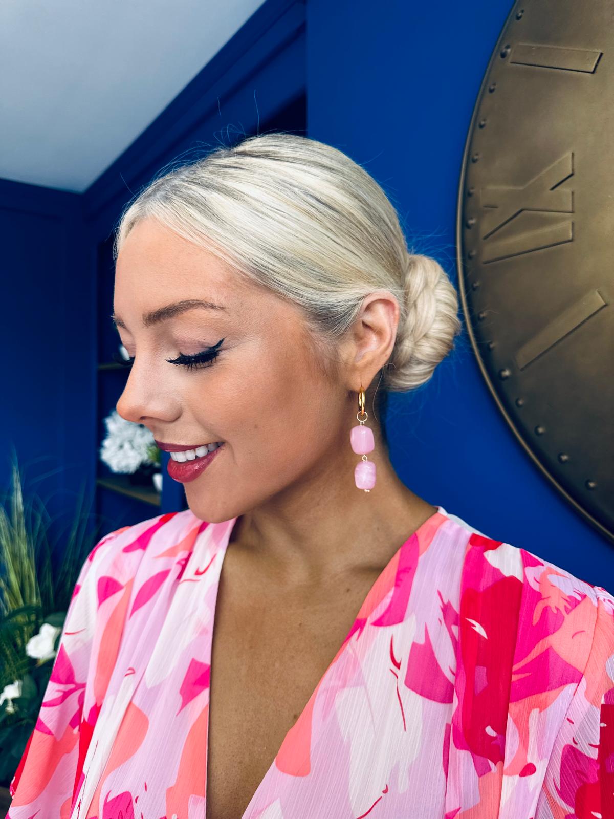 Vinni Drop Earrings Pink