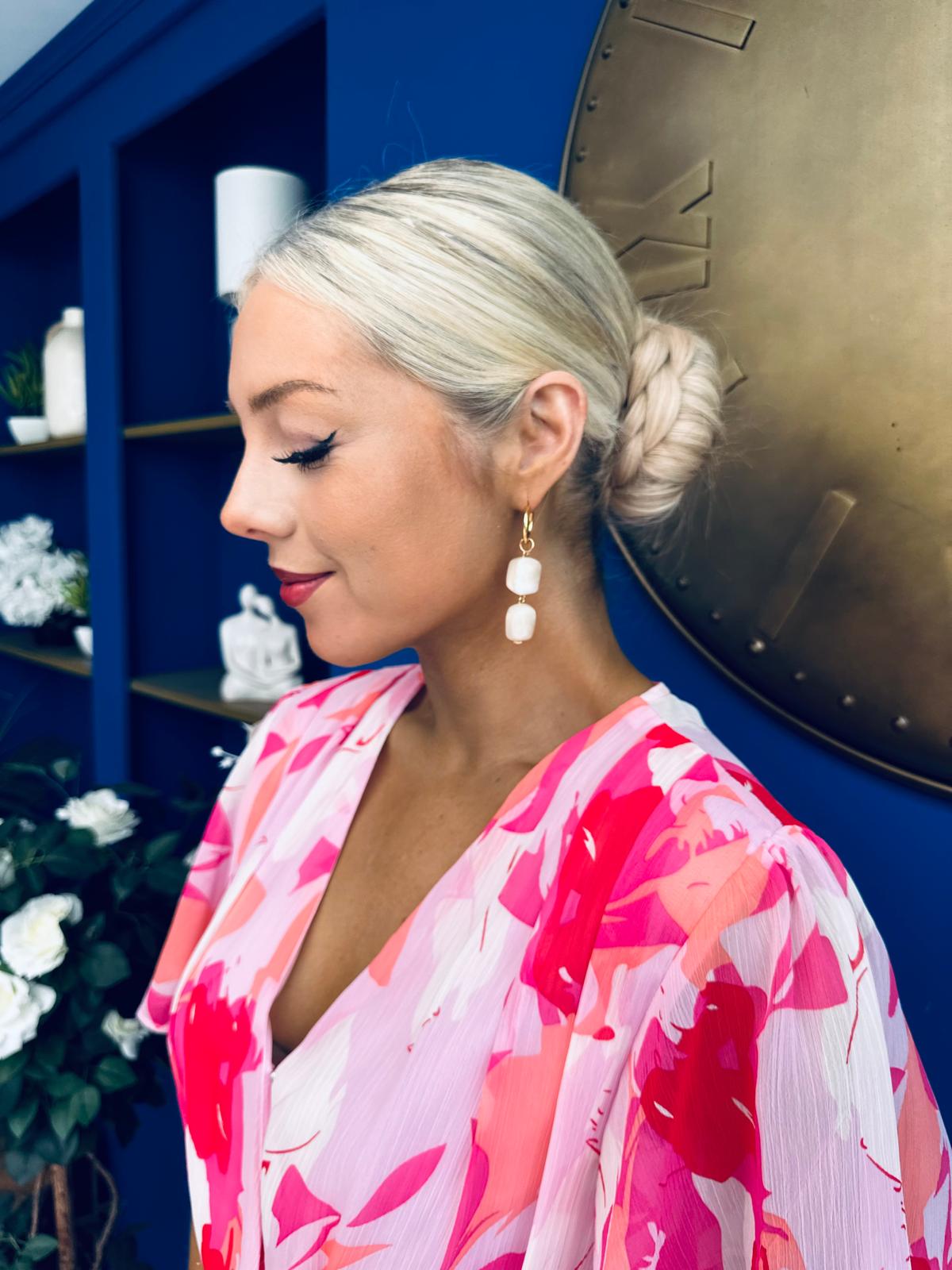 Vinni Drop Earrings Beige