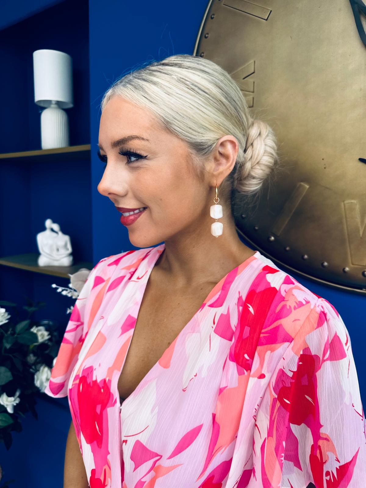 Vinni Drop Earrings Beige