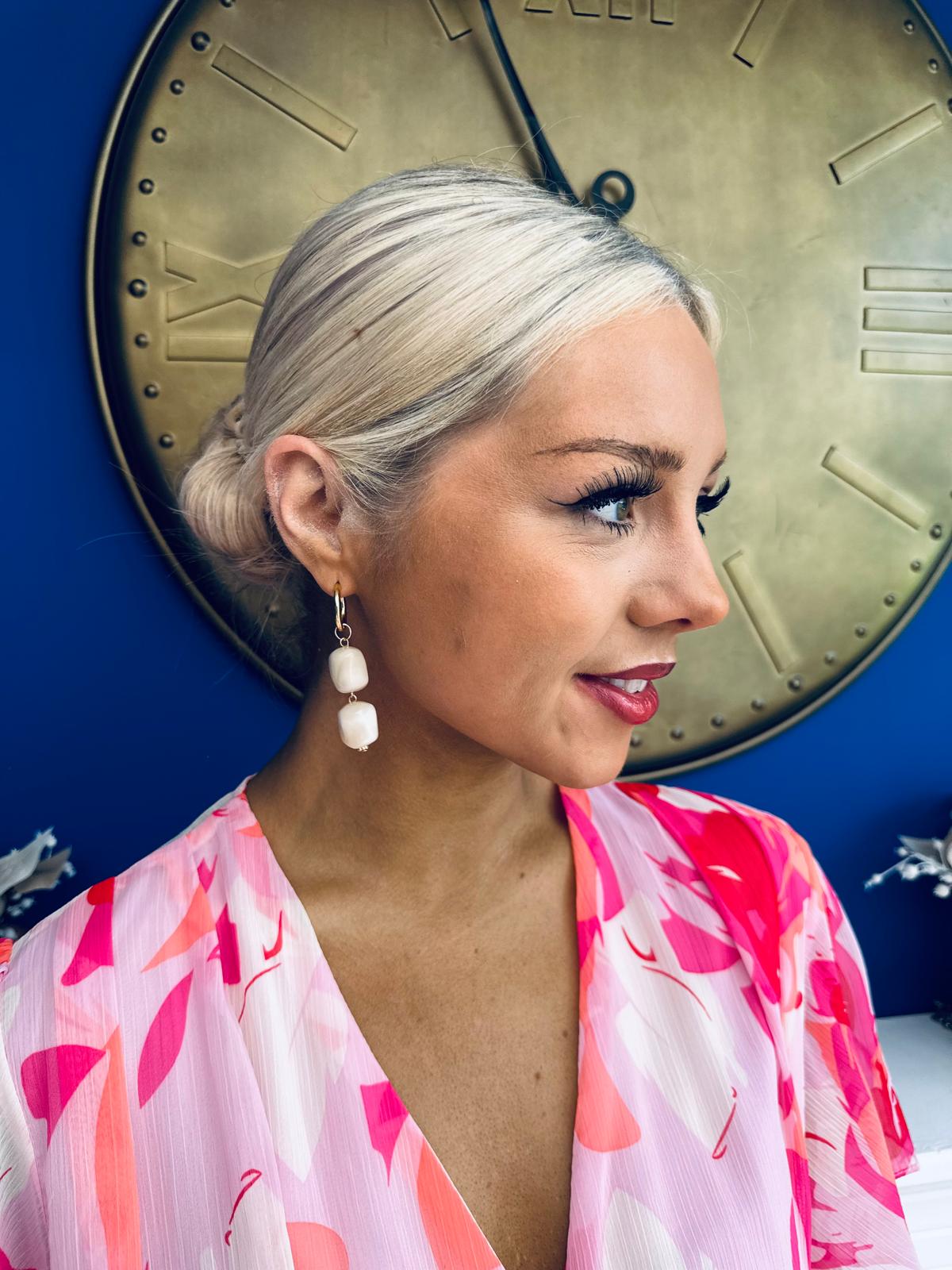 Vinni Drop Earrings Beige