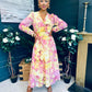 Emily Banded Midi Dress Yellow