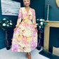 Emily Banded Midi Dress Yellow