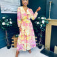 Emily Banded Midi Dress Yellow