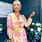 Emily Banded Midi Dress Yellow