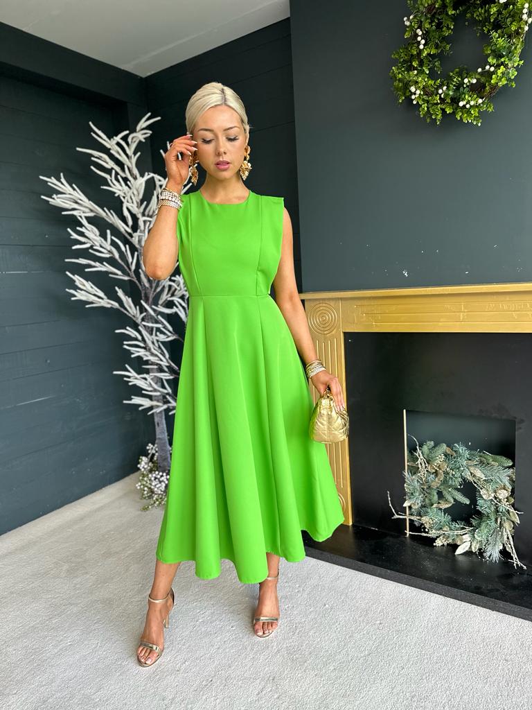 Green shop occasion dress