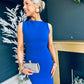 Allison Midi Dress Royal Blue