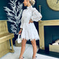 Gwen Crochet Mini Dress White