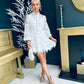 Gwen Crochet Mini Dress White
