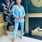 Melody Double Breasted Suit Powder Blue