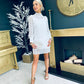 Bree Crochet Mini Dress White