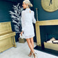 Bree Crochet Mini Dress White