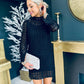 Bree Crochet Mini Dress Black
