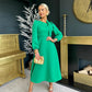 Lauren Detailed Occasion Dress Emerald Green