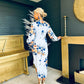 Elsa Long Sleeve Dress Sky Blue Floral Pre Order 14 May