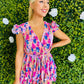 Josie Plisse Playsuit Fuchsia