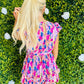 Josie Plisse Playsuit Fuchsia