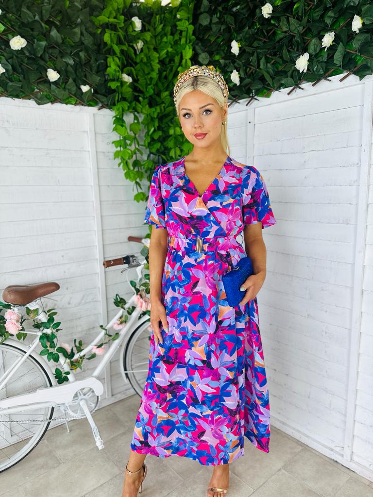 Fawn Maxi Dress Print Purple