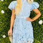 Orlaigh Crochet Mini Dress Blue