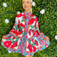 Vogue Detailed Mini Dress Floral