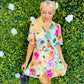 Roze Skater Mini Dress Green