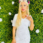 Kelsey Mini Crochet Dress White