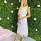 Cive Crochet Detail Dress White