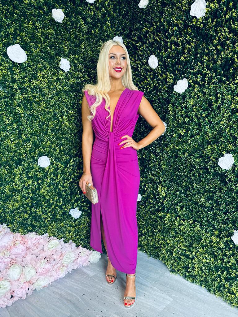 Freah Plunge Dress Orchid