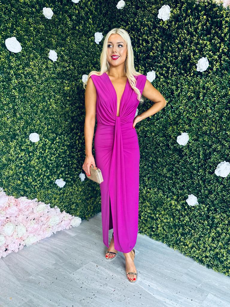 Freah Plunge Dress Orchid