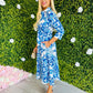 Odette Shirt Dress With Tie Baroque White & Blue