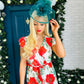 Sidney Frill Detail Dress Floral Red