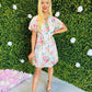 Destiny Mini Dress Floral Off White
