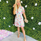 Destiny Mini Dress Floral Off White
