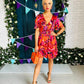 Faya Skater Dress Floral Rouge