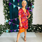 Faya Skater Dress Floral Rouge